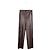 Helmut Lang Pantalones rectos de cuero marrón Castaño