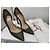 Christian Louboutin Iriza 100 Glitter Floque Suede Nero 36.5 D'oro - vista 14