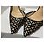 Christian Louboutin Iriza 100 Glitter Floque Suede Nero 36.5 D'oro - vista 5