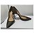 Christian Louboutin Iriza 100 Glitter Floque Suede Nero 36.5 D'oro - vista 7
