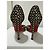 Christian Louboutin Iriza 100 Glitter Floque Suede Nero 36.5 D'oro - vista 8