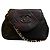 Borsa a spalla Chanel in agnello nero 1989 con logo CC