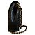 Borsa a spalla Chanel in agnello nero 1989 con logo CC - view 3