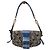 Borsa a tracolla Versus in tela blu con logo