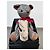 Ours en peluche Burberry avec écharpe Noir Rouge Beige Gris - vue 10
