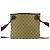 Gucci GG Monogramm Canvas Leder Schultertasche Beige Bordeaux