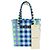 Bolsa de mão em polipropileno trançado Marni Micro Basket Azul Multicor