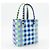 Bolsa de mão em polipropileno trançado Marni Micro Basket Azul Multicor - vista 3