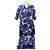 Dries Van Noten Langes Kleid aus Seide mit blauem Druck