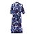 Dries Van Noten Langes Kleid aus Seide mit blauem Druck - Ansicht 2
