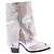 Autre Marque Botas TORAL de piel plateadas 38 Plata - vista 2