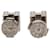 Hermès Silver Palladium Plated Lacquer Cage dH Earrings Silvery  - view 2