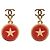Chanel Gold CC Emaille Stern Ohrringe mit Clipverschluss Golden