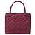 Chanel Rote Wildleder Medaillon Tasche Bordeaux