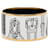 Hermès White Extra Wide Harnais des Presidents Enamel Bangle 65  - view 1