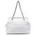 Chanel Weißes CC Lammleder Rahmen Tote