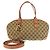Gucci Heartbit Beiger Rosa GG Canvas Leder Tasche