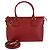 Gucci Leder Handtasche mit ineinandergreifendem Logo Rot