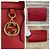 Gucci Leder Handtasche mit ineinandergreifendem Logo Rot - Ansicht 3