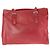 Tote Prada Tessuto Leder Nylon Schultertasche Rot - Ansicht 2