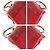 Tote Prada Tessuto Leder Nylon Schultertasche Rot - Ansicht 3