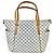 Borsa a Spalla Louis Vuitton Totally GM Damier Azur Bianco