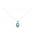Autre Marque Collana in diamante con topazio blu Au750 D'oro
