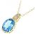 Autre Marque Collana in diamante con topazio blu Au750 D'oro - vista 3