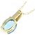 Autre Marque Collana in diamante con topazio blu Au750 D'oro - vista 4