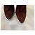 Bottes hautes Jimmy Choo en daim bordeaux - vue 2