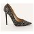 Décolleté Jimmy Choo Anouk 120 in tessuto bianco e nero - vista 2