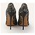 Décolleté Jimmy Choo Anouk 120 in tessuto bianco e nero - vista 4