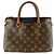 Bolso de mano Pallas BB Monogram Louis Vuitton Castaño Negro Monograma