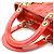 Borsa a mano in pelle verniciata rossa Christian Dior - vista 8