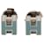 Hermès Hermes Cage d'H H-Cube Earrings Silvery Light blue  - view 1