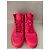 Zapatillas altas Gucci Coda rosa neón de piel - vista 2