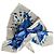 Sciarpa di seta Hermès Hola Flamenca blu - vista 13