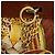 Borsa Tote Salvatore Ferragamo in nylon marrone e oro Auth ka3760A D'oro - vista 14
