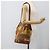 Borsa Tote Salvatore Ferragamo in nylon marrone e oro Auth ka3760A D'oro - vista 21