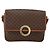 Céline Borsa a spalla circolare in tela Macadam CELINE in pelle PVC marrone oro Auth YKZ1118 D'oro - vista 2