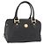 MCM Vicetos Logogram Borsa a Mano PVC Nero Oro Auth 174753 D'oro