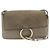 Chloé Chloe Fay Schultertasche aus Leder Wildleder Grau Gold Auth BA11981 Braun Golden - Ansicht 2