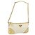 Borsa a Spalla con Catena Prada in Nylon Bianco e Oro Auth YKZ849A D'oro