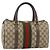Borsa Gucci GG Supreme Web Sherry Line PVC Beige Oro 98 02 006 Auth BA12009 D'oro