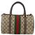 Borsa Gucci GG Supreme Web Sherry Line PVC Beige Oro 98 02 006 Auth BA12009 D'oro - vista 3