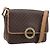 Céline Borsa a spalla circolare in tela Macadam CELINE in pelle PVC marrone e oro Auth YKZ528 D'oro