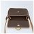 Céline Borsa a spalla circolare in tela Macadam CELINE in pelle PVC marrone e oro Auth YKZ528 D'oro - vista 16