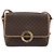 Céline Borsa a spalla circolare in tela Macadam CELINE in pelle PVC marrone e oro Auth YKZ528 D'oro - vista 2