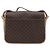 Céline Borsa a spalla circolare in tela Macadam CELINE in pelle PVC marrone e oro Auth YKZ528 D'oro - vista 3