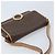 Céline Borsa a spalla circolare in tela Macadam CELINE in pelle PVC marrone e oro Auth YKZ528 D'oro - vista 6